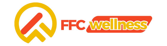 FFC Wellness logo featuring a circular emblem with a stylized mountain peak and the brand name in bold, vibrant colors.